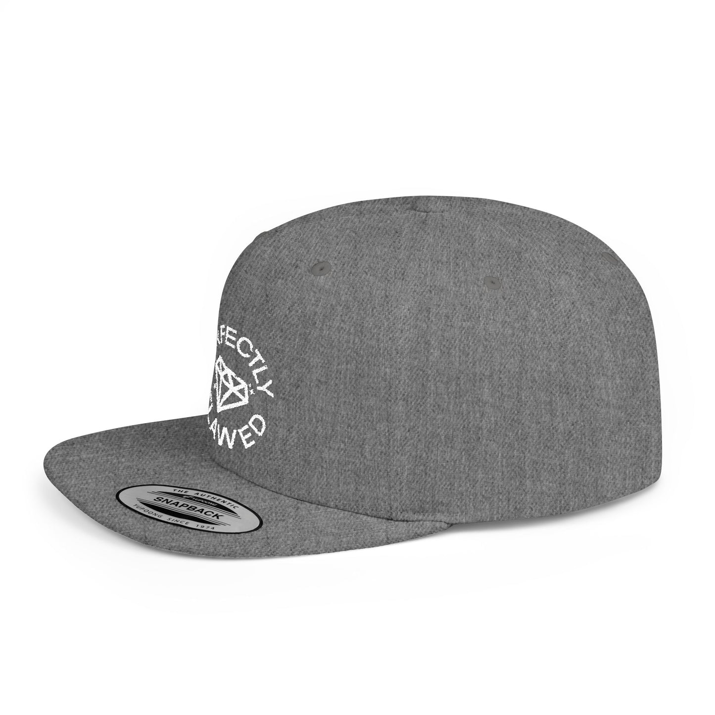 Perfectly Flawed Embroidered Flat Bill Snapback Hat