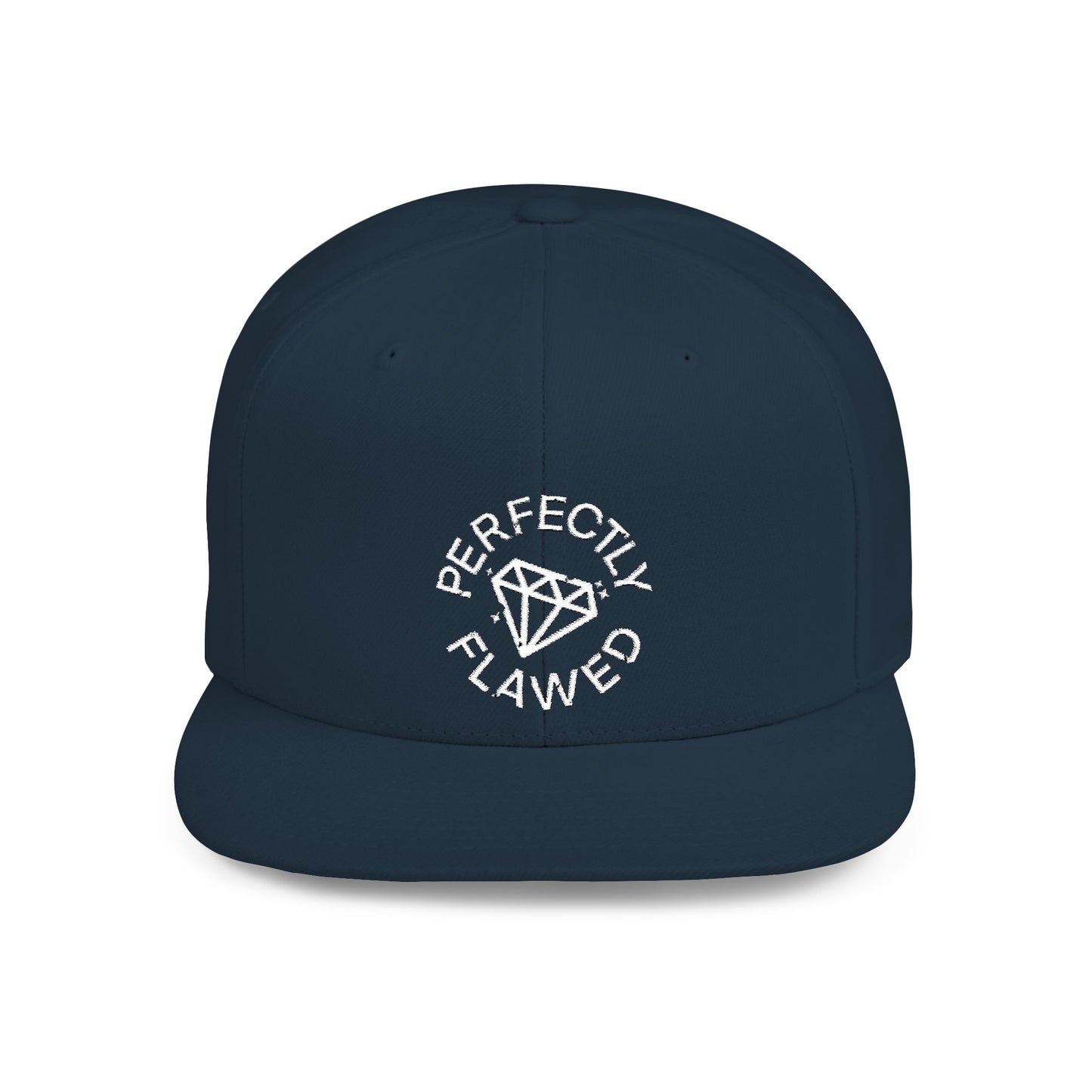 Perfectly Flawed Embroidered Flat Bill Snapback Hat