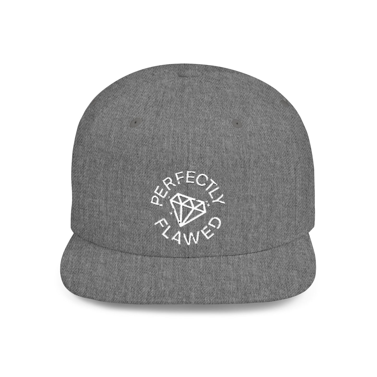 Perfectly Flawed Embroidered Flat Bill Snapback Hat