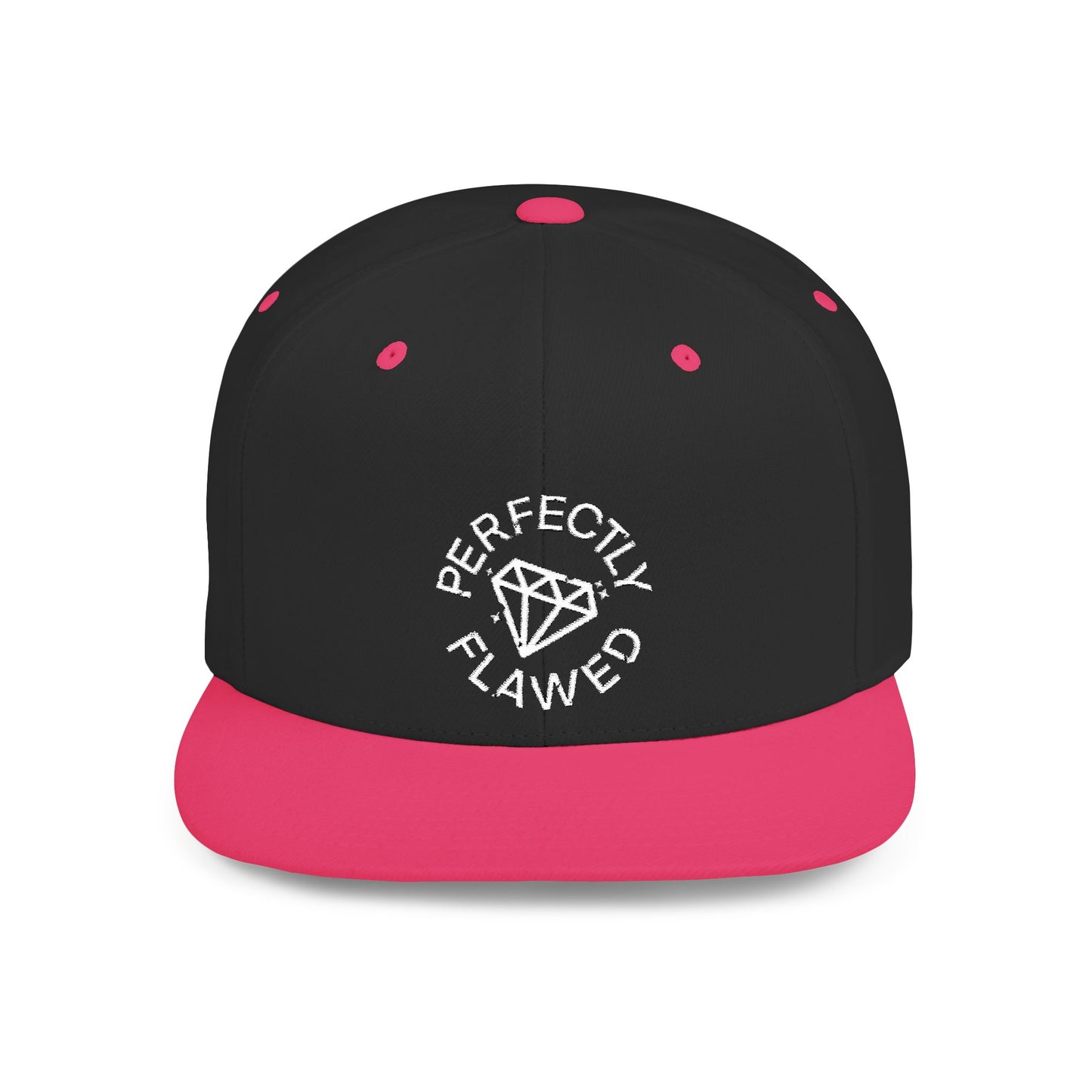 Perfectly Flawed Embroidered Flat Bill Snapback Hat