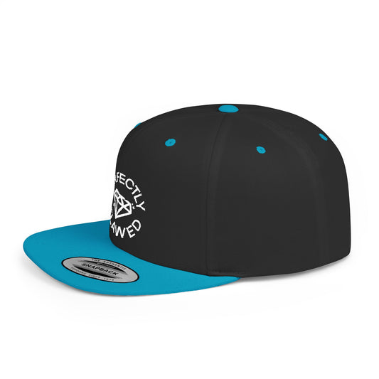 Perfectly Flawed Embroidered Flat Bill Snapback Hat